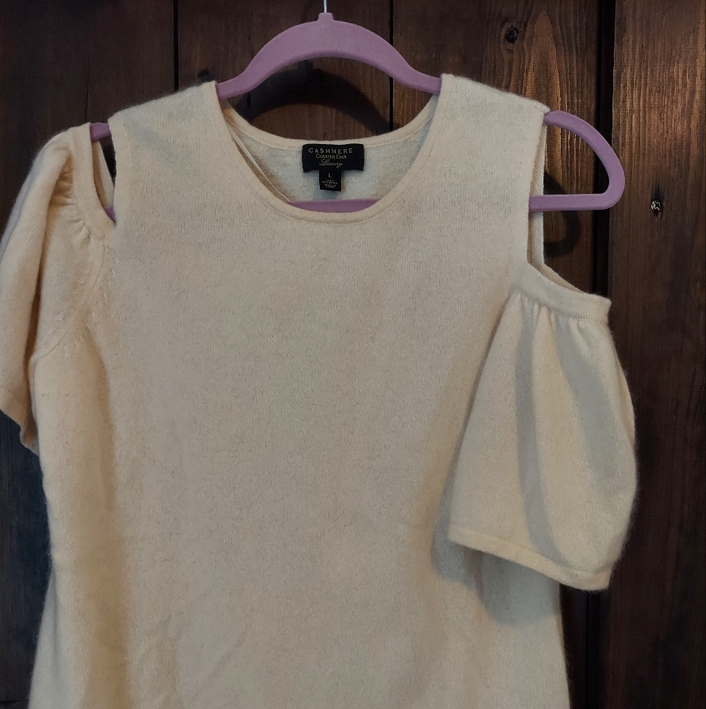 Charter Club Cashmere Short Sleeve Sweater